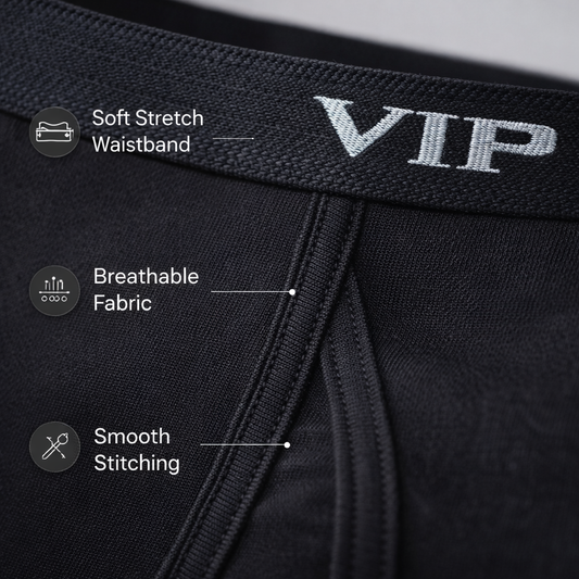 VIP Men Assorted Solid Pure Cotton Trunks - Pack of 4